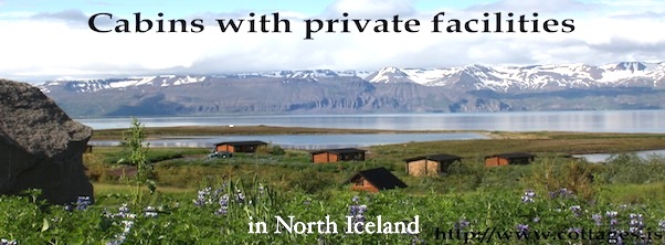 Cabins with private facilities in Husavik Iceland Myvatn region